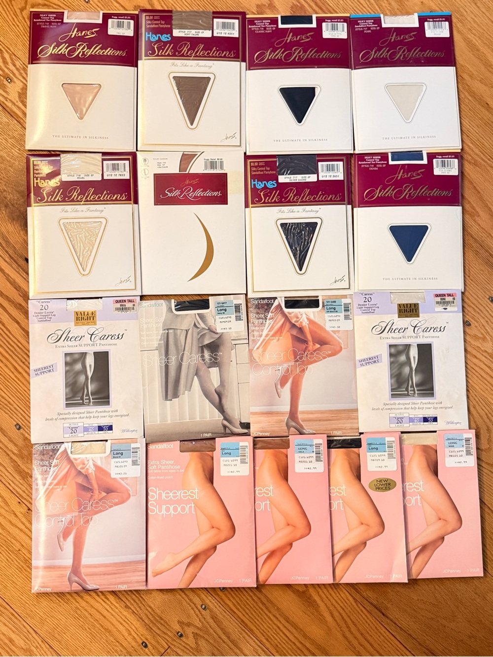 17 Pair Vintage JC Penney & Hanes Silk Reflections Sheer Pantyhose Hosiery